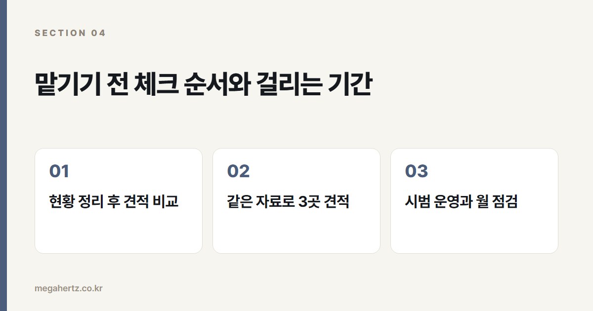 맡기기 전 체크 순서와 걸리는 기간