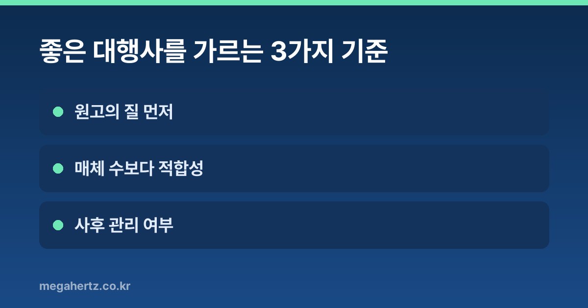 좋은 대행사를 가르는 3가지 기준