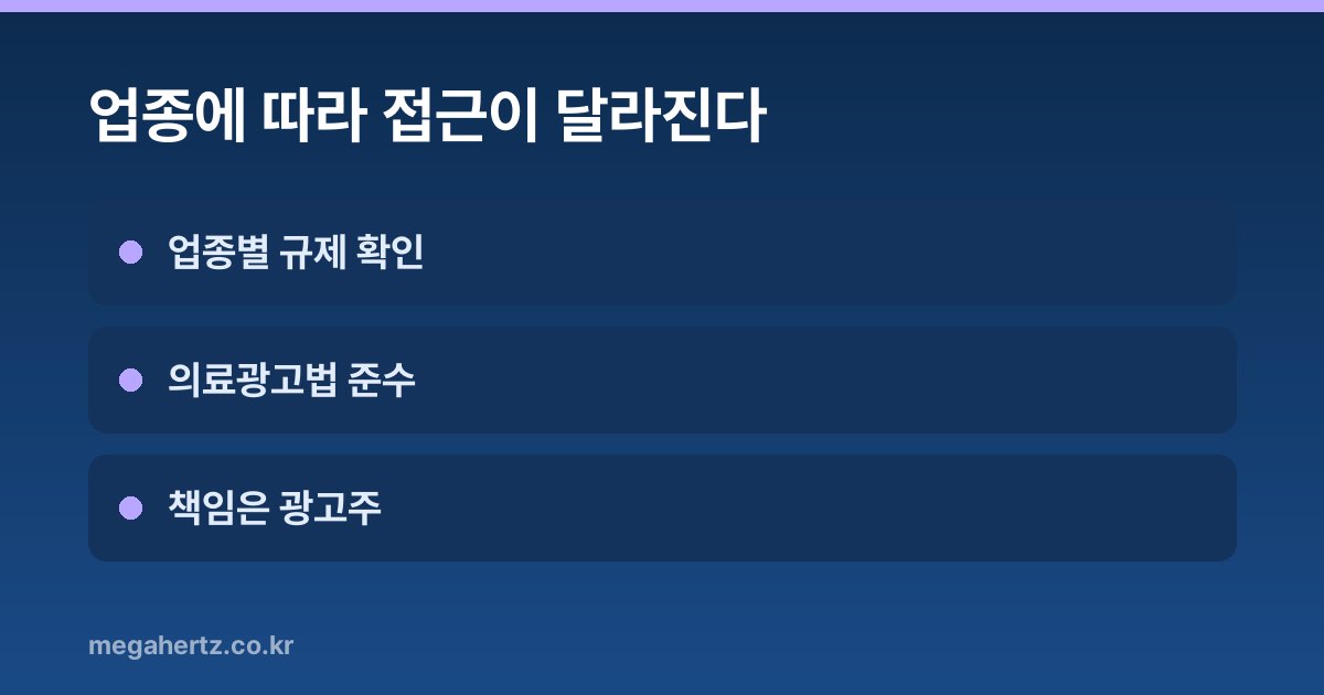 업종에 따라 접근이 달라진다