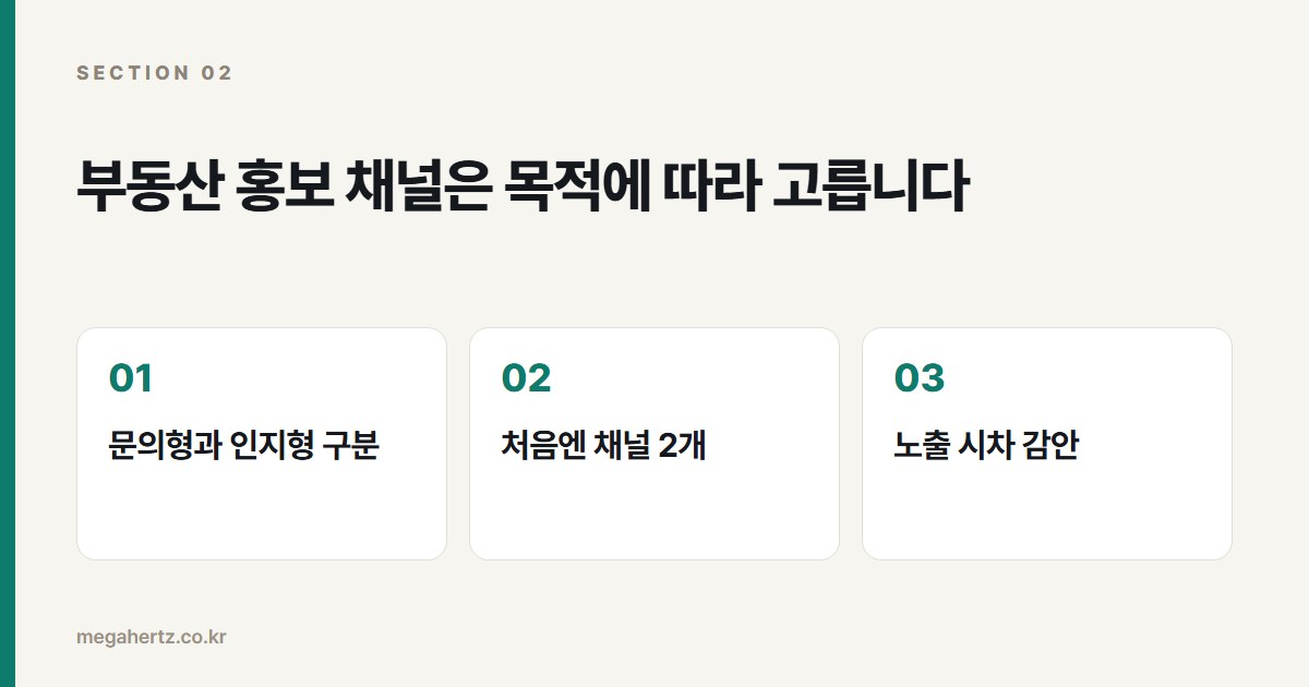 부동산 홍보 채널은 목적에 따라 고릅니다