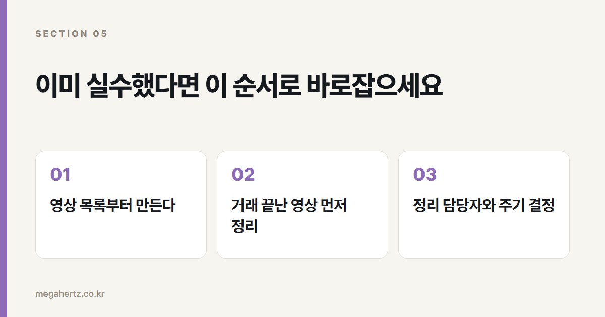 이미 실수했다면 이 순서로 바로잡으세요