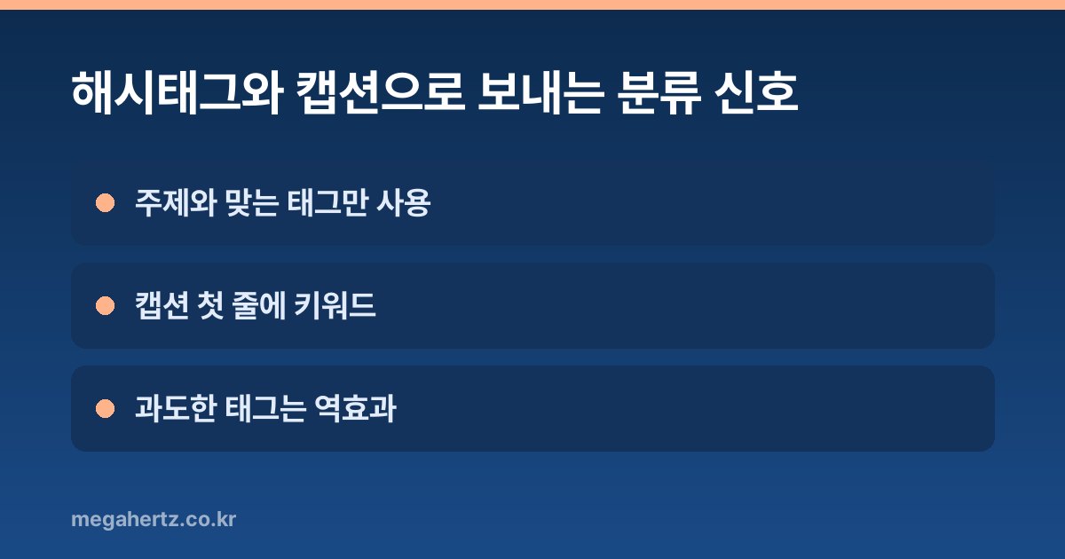 해시태그와 캡션으로 보내는 분류 신호