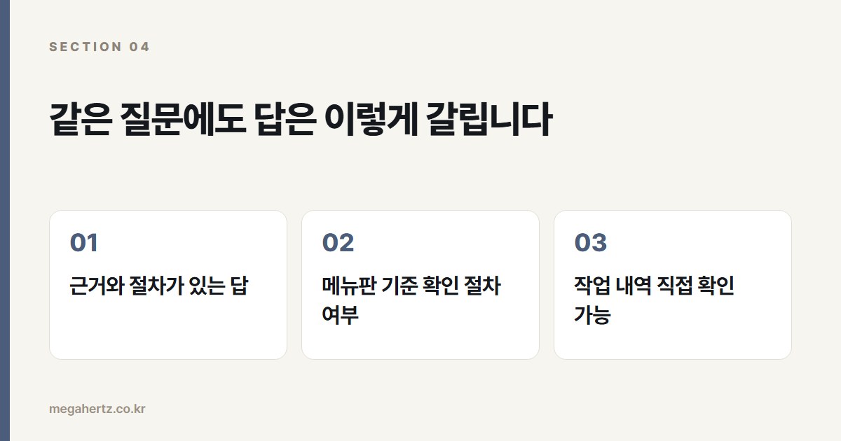 같은 질문에도 답은 이렇게 갈립니다