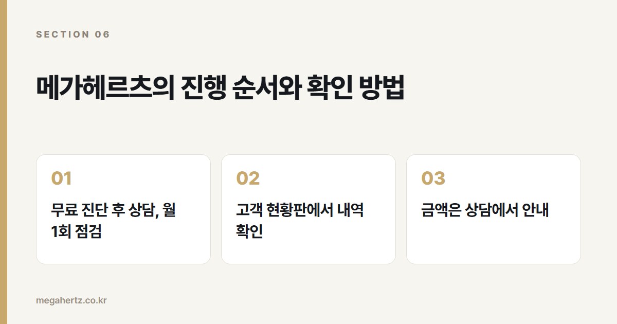 메가헤르츠의 진행 순서와 확인 방법