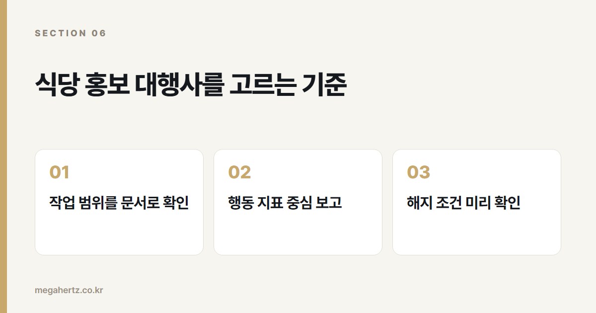식당 홍보 대행사를 고르는 기준