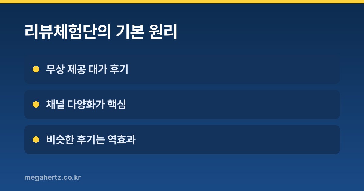 리뷰체험단의 기본 원리