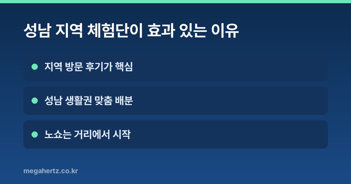 성남 지역 체험단이 효과 있는 이유
