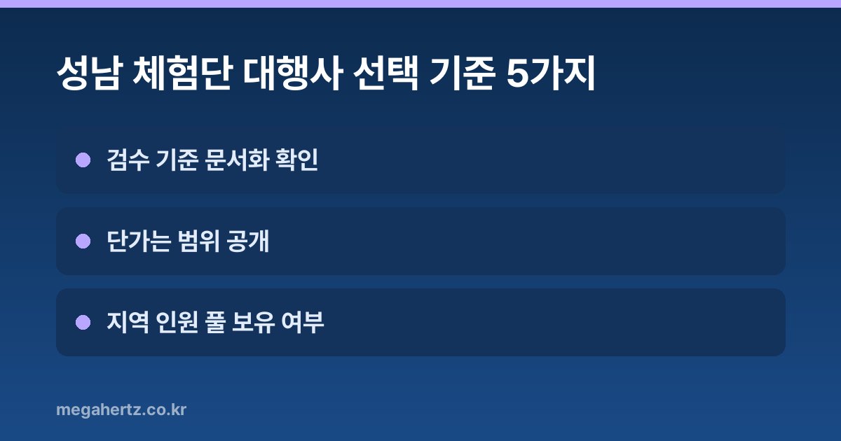 성남 체험단 대행사 선택 기준 5가지