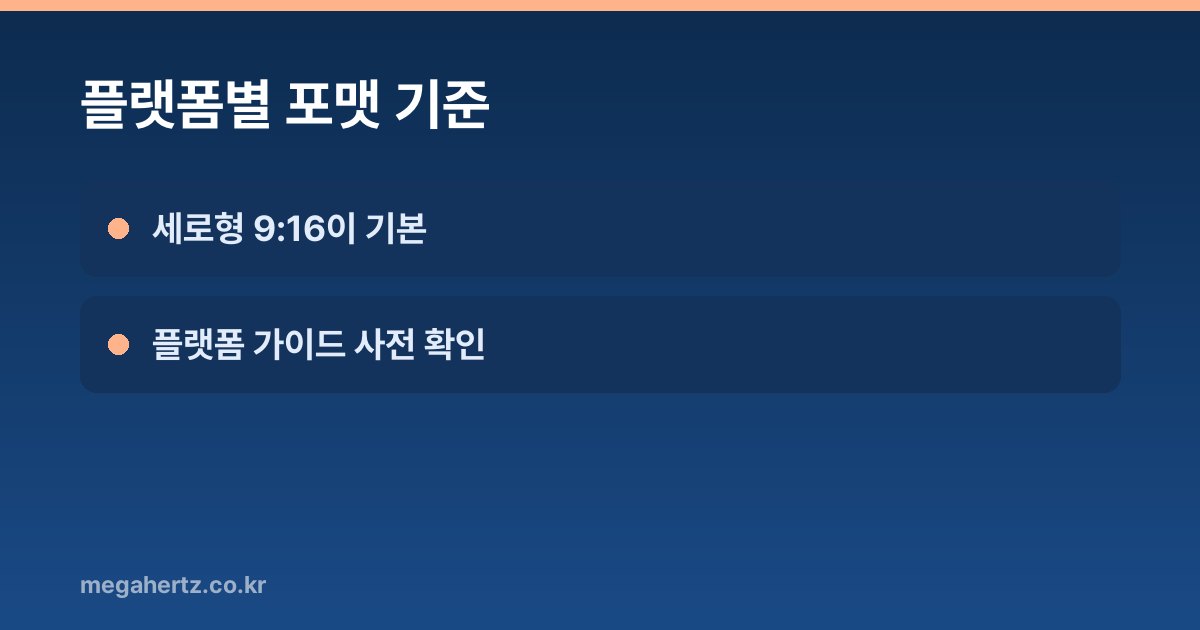 플랫폼별 포맷 기준