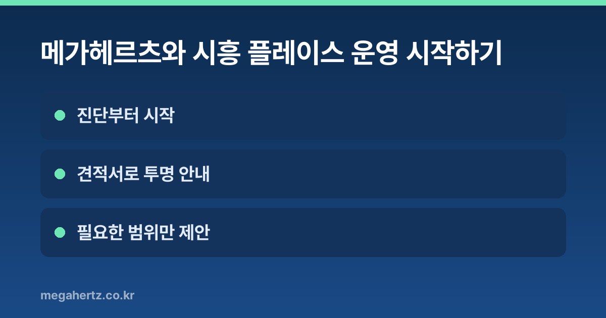 메가헤르츠와 시흥 플레이스 운영 시작하기