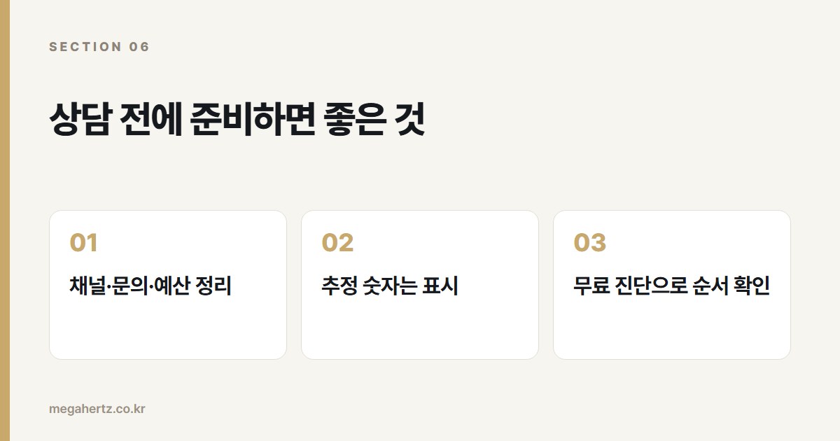 상담 전에 준비하면 좋은 것