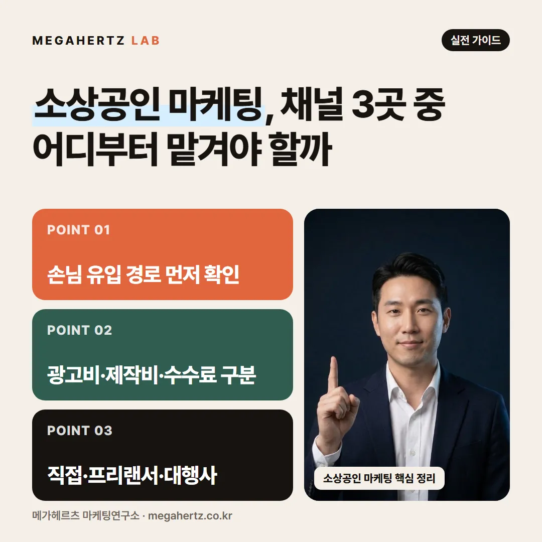 소상공인 마케팅, 채널 3곳 중 어디부터 맡겨야 할까