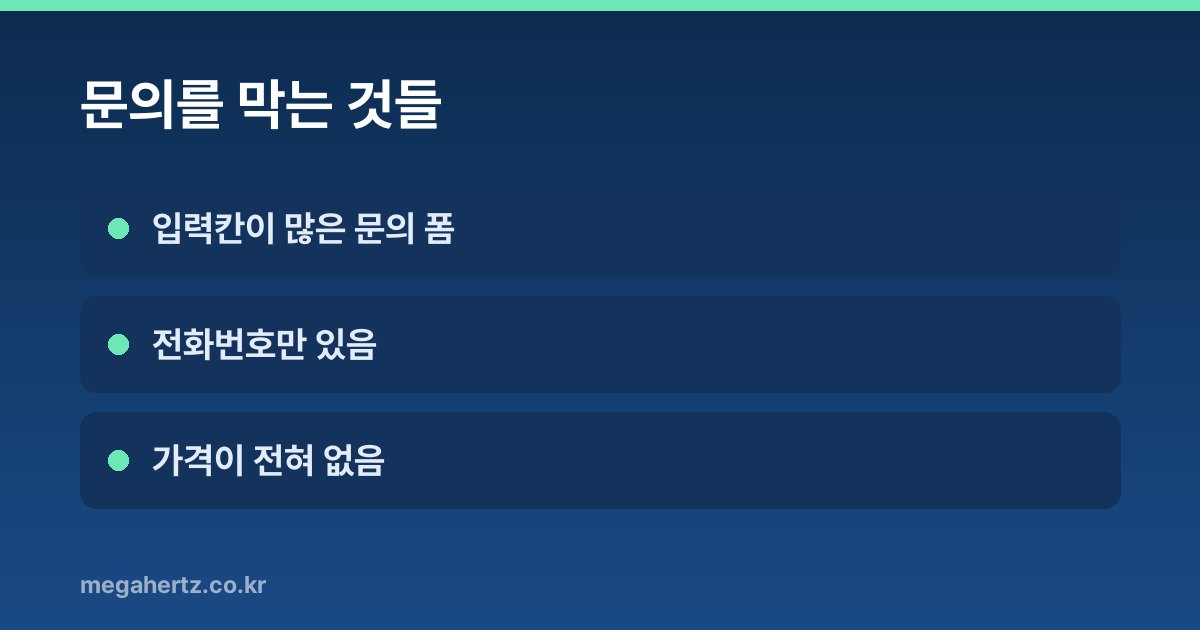 문의를 막는 것들