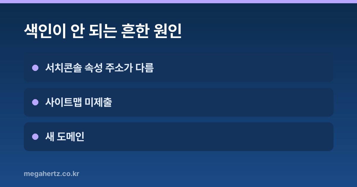 색인이 안 되는 흔한 원인